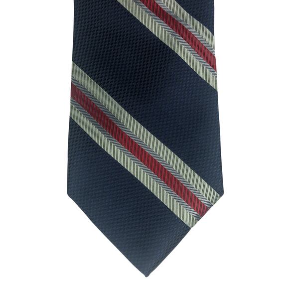 Blue and Red Diagonal Stripe Tie - Picture 4 of 5